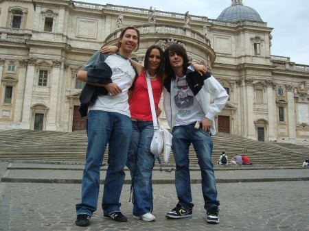 Con mis queridisisisisisimos amigos ROB y Kas en la Basilica di Santa Maria Maggiore
